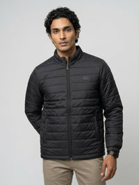 Men Jacket Jet Black Regular Fit