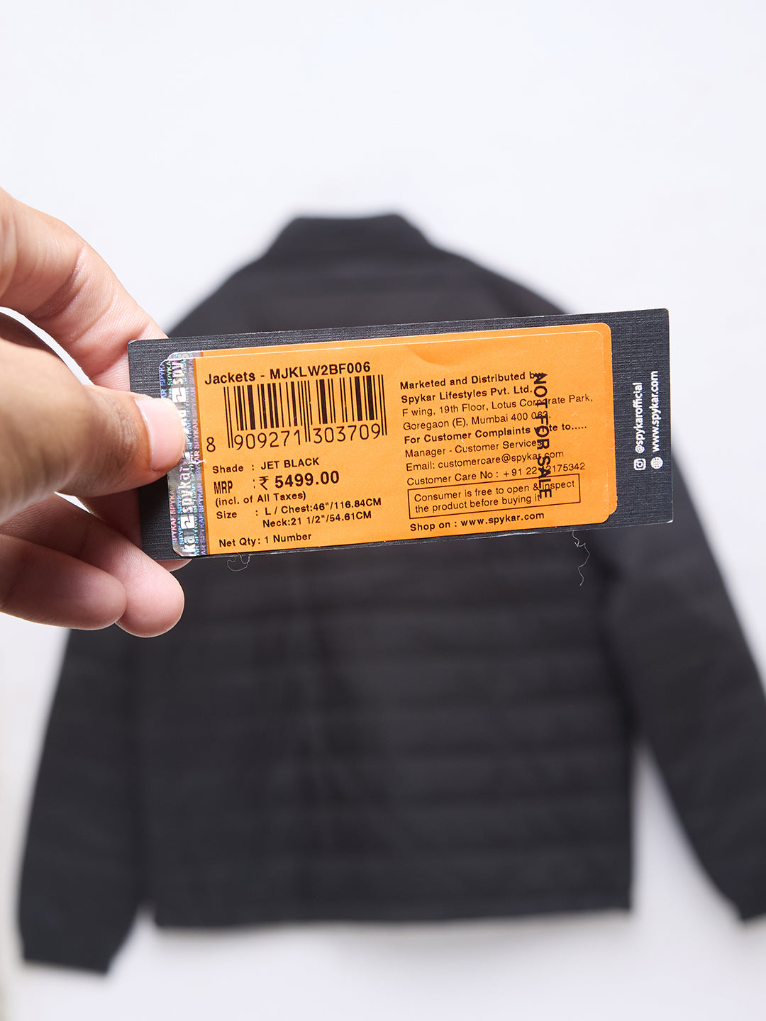 Men Jacket Jet Black Regular Fit