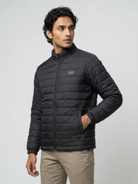 Men Jacket Jet Black Regular Fit