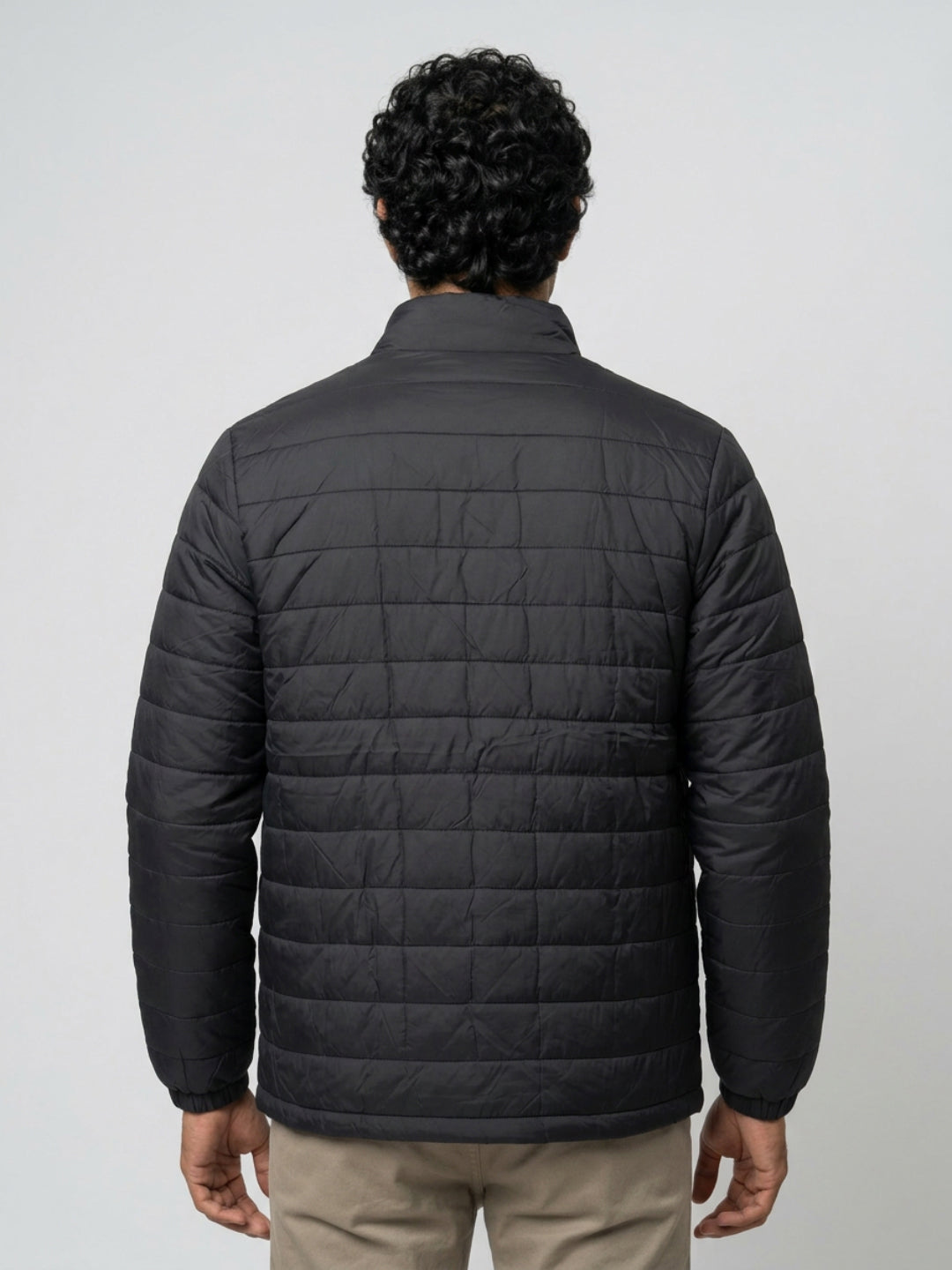 Men Jacket Jet Black Regular Fit