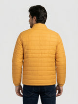 Men Jacket Yellow Regular Fit