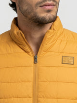 Men Jacket Yellow Regular Fit