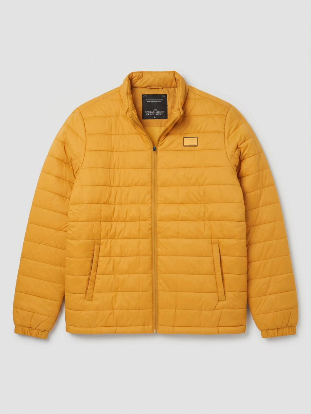 Men Jacket Yellow Regular Fit