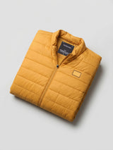 Men Jacket Yellow Regular Fit
