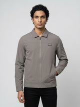 Men Jacket Grey Regular Fit