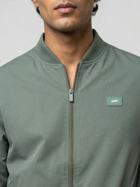 Men Jacket Green Regular Fit