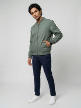 Men Jacket Green Regular Fit