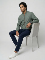 Men Jacket Green Regular Fit