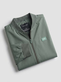 Men Jacket Green Regular Fit