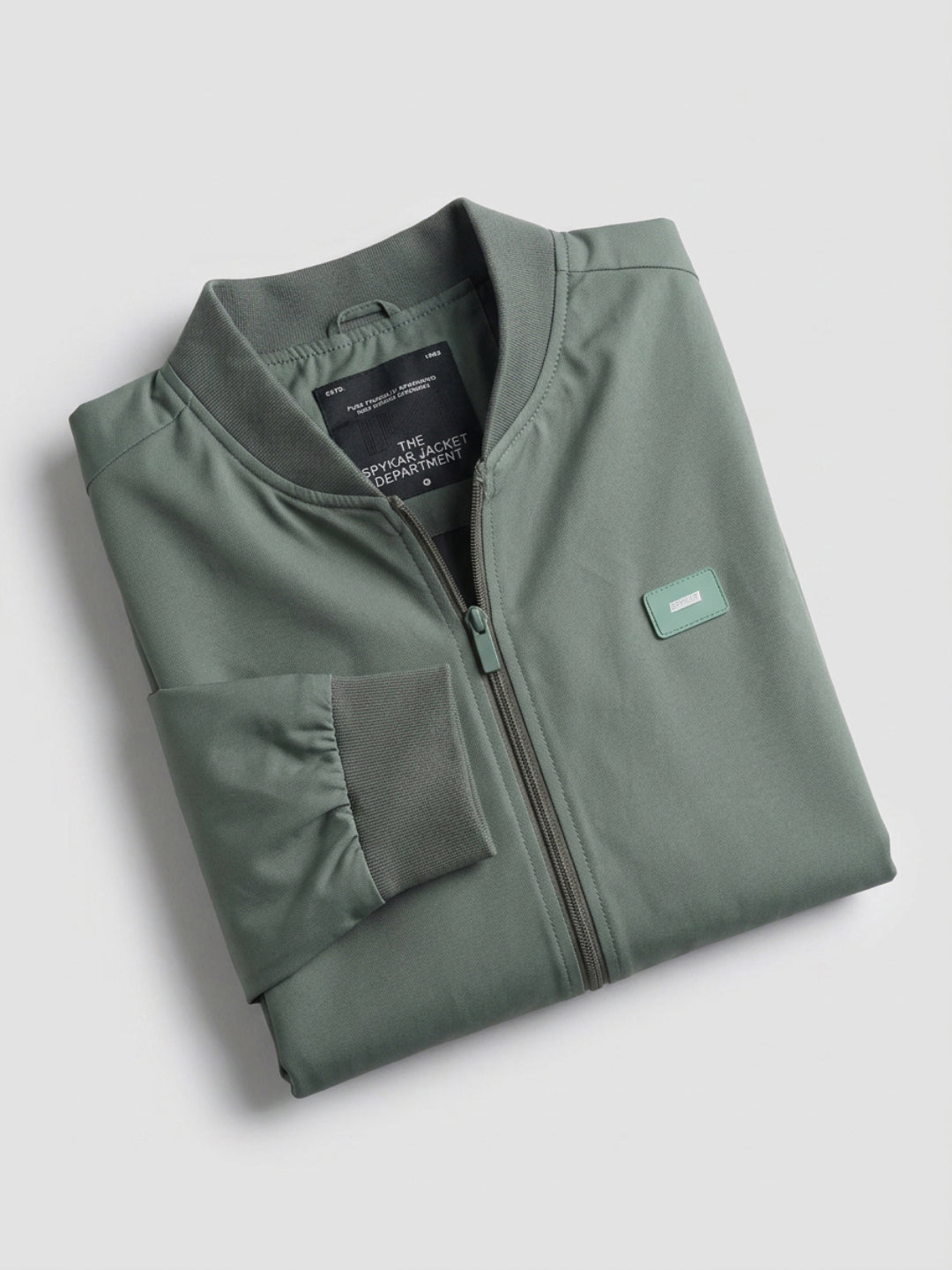 Men Jacket Green Regular Fit