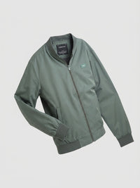 Men Jacket Green Regular Fit