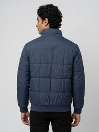 Men Jacket Navy Blue Regular Fit