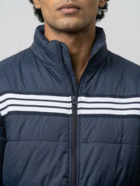 Men Jacket Navy Blue Regular Fit