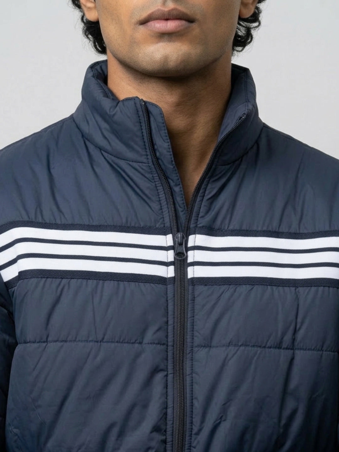 Men Jacket Navy Blue Regular Fit