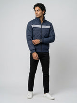 Men Jacket Navy Blue Regular Fit