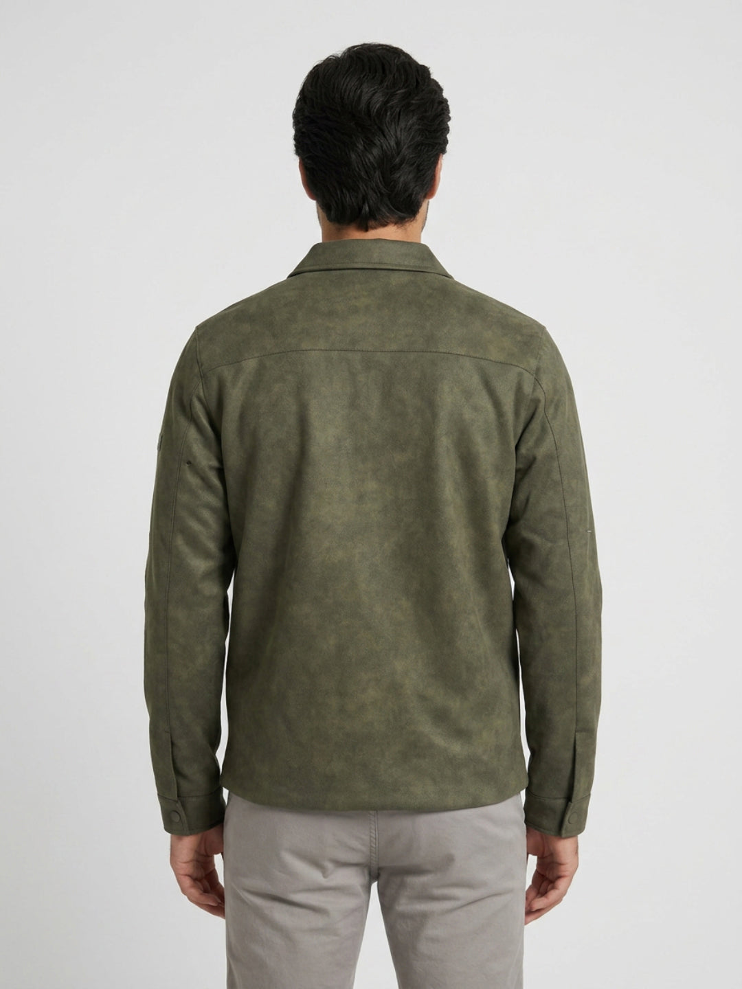 Men Jacket Green Regular Fit