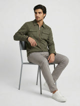 Men Jacket Green Regular Fit