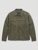 Men Jacket Green Regular Fit