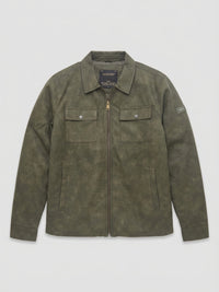 Men Jacket Green Regular Fit
