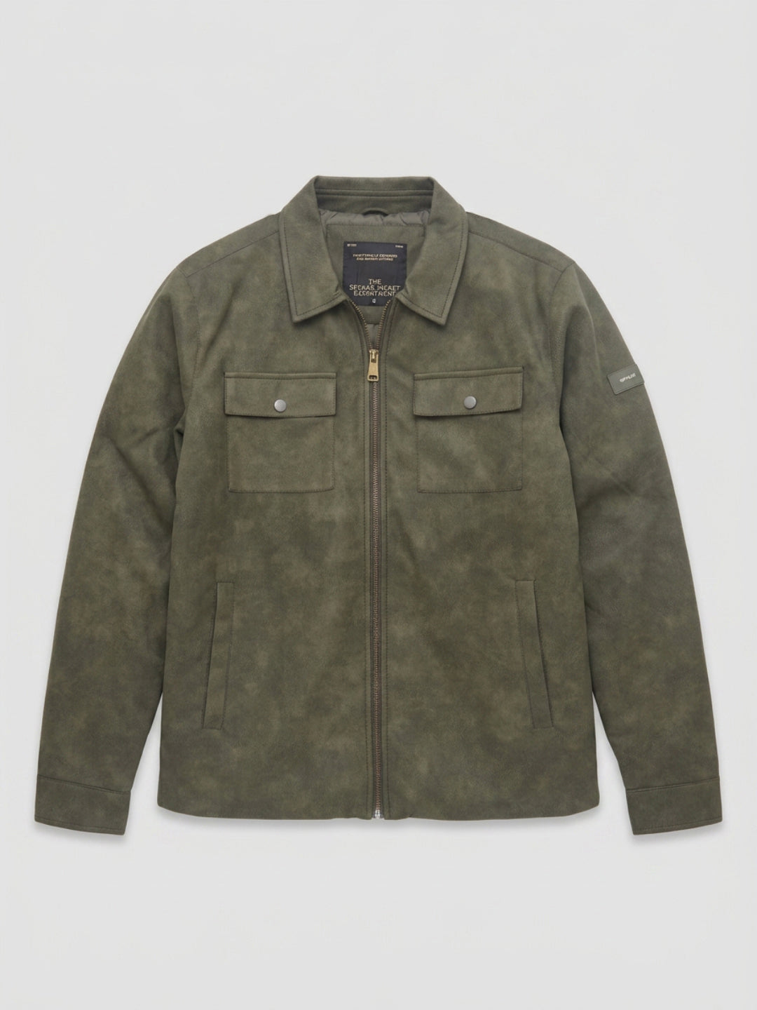 Men Jacket Green Regular Fit