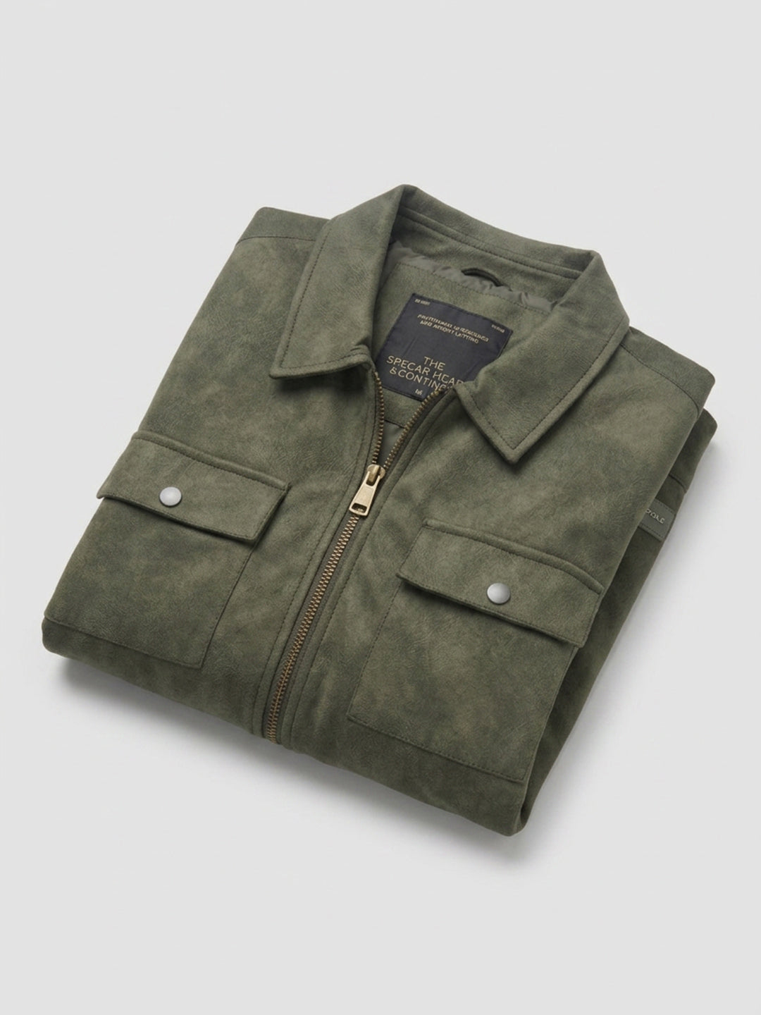 Men Jacket Green Regular Fit