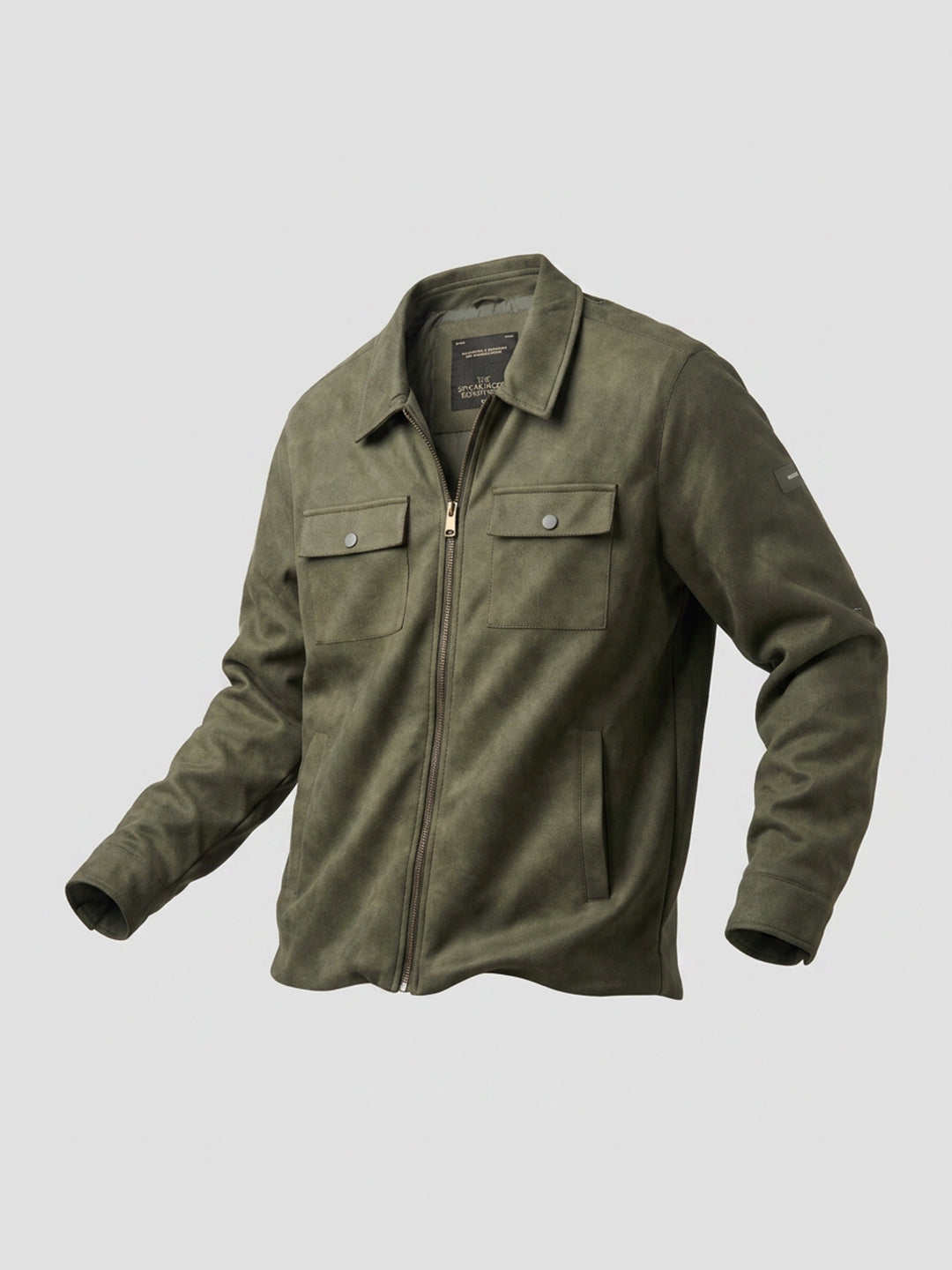 Men Jacket Green Regular Fit