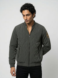 Men Jacket Green Regular Fit