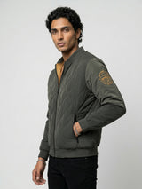 Men Jacket Green Regular Fit