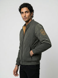 Men Jacket Green Regular Fit