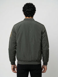 Men Jacket Green Regular Fit