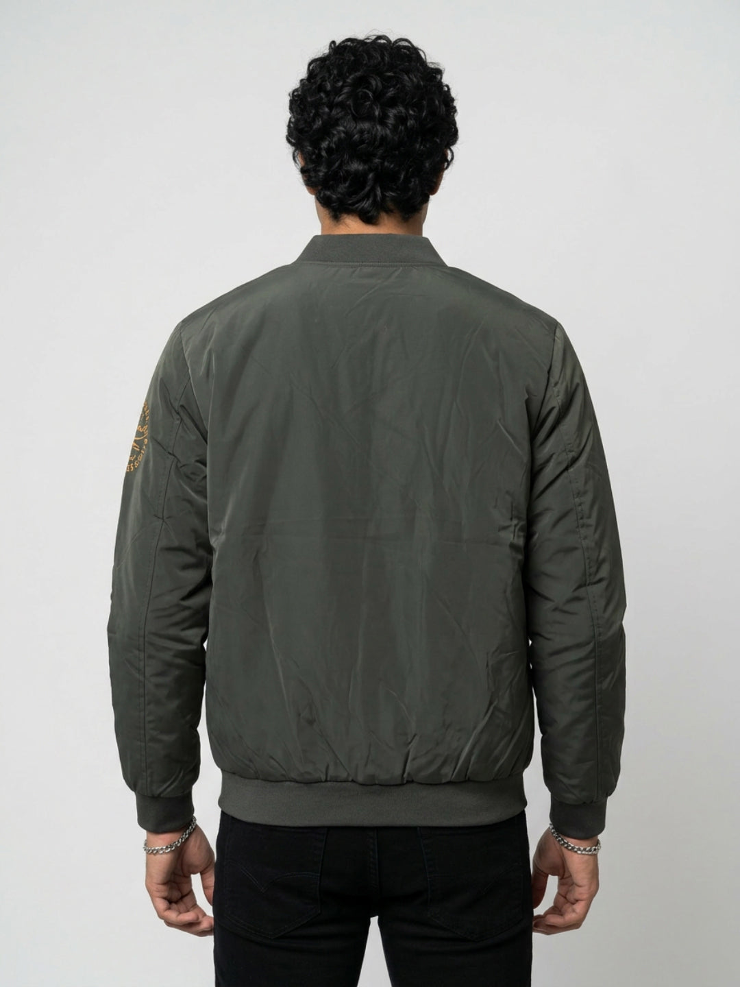Men Jacket Green Regular Fit
