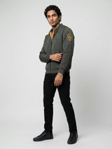 Men Jacket Green Regular Fit