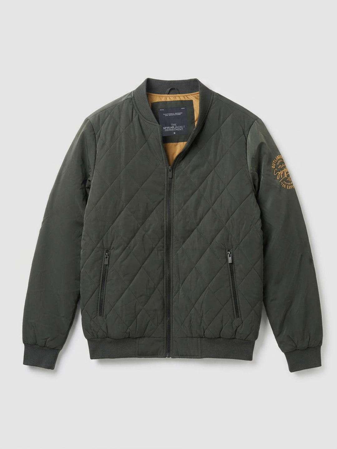Men Jacket Green Regular Fit