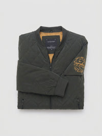Men Jacket Green Regular Fit