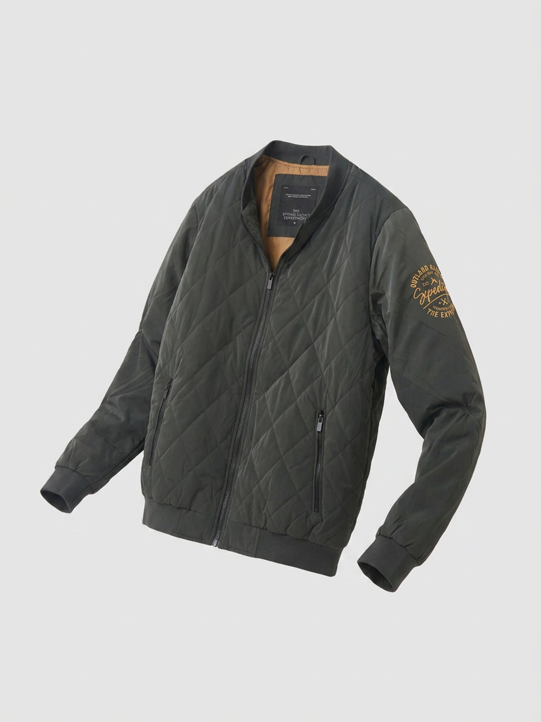 Men Jacket Green Regular Fit