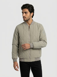 Men Jacket Grey Regular Fit