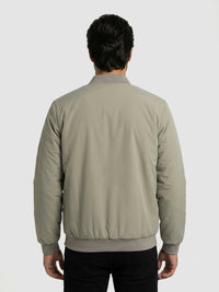 Men Jacket Grey Regular Fit