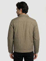 Men Jacket Brown Regular Fit