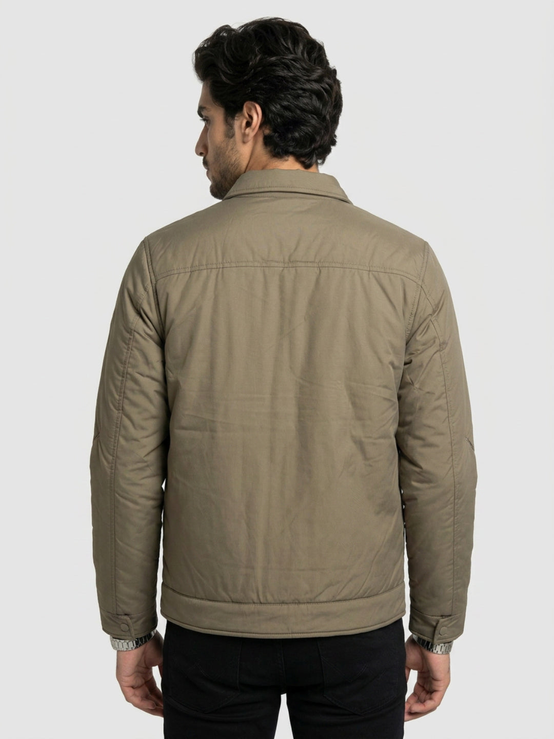 Men Jacket Brown Regular Fit