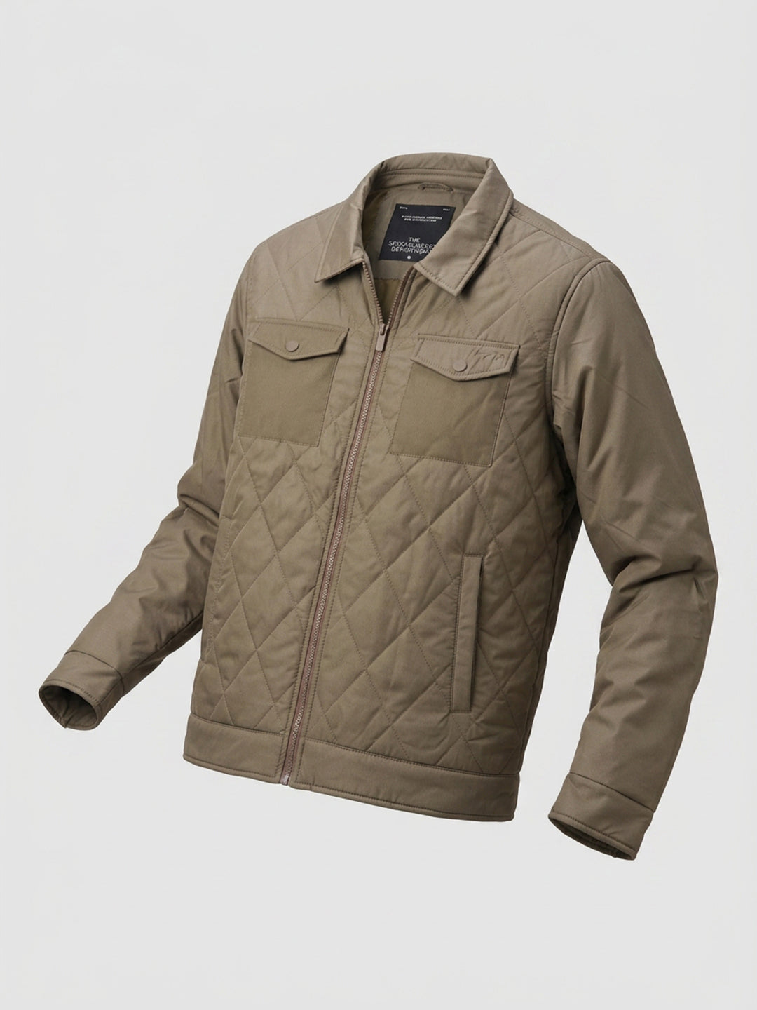 Men Jacket Brown Regular Fit