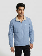 Men Jacket Blue Regular Fit