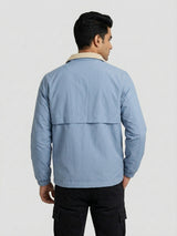 Men Jacket Blue Regular Fit