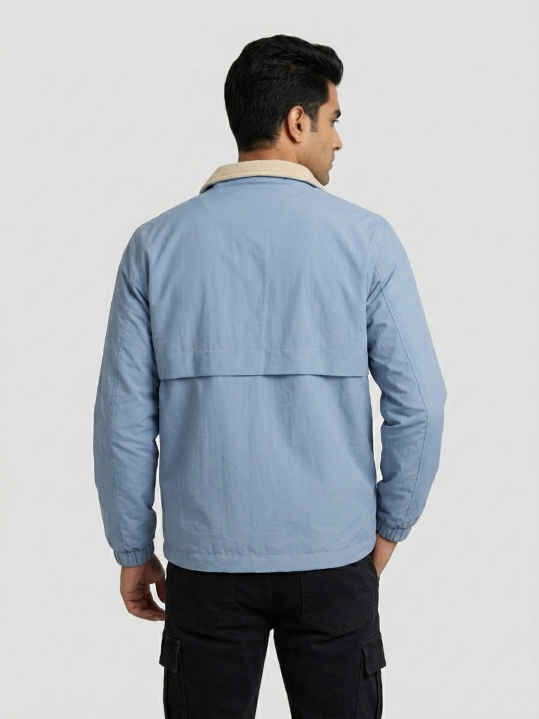 Men Jacket Blue Regular Fit