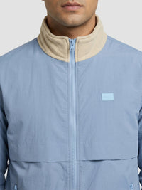 Men Jacket Blue Regular Fit