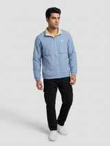 Men Jacket Blue Regular Fit