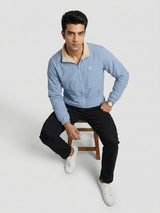 Men Jacket Blue Regular Fit