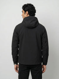 Men Jacket Black Regular Fit