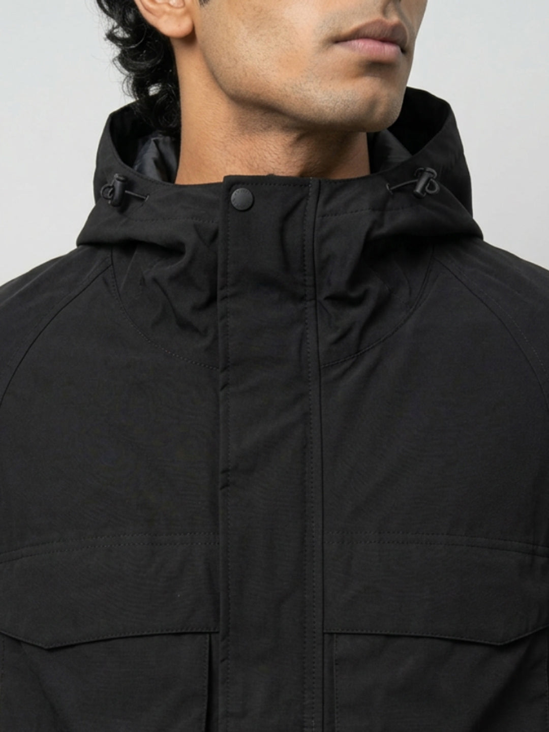 Men Jacket Black Regular Fit