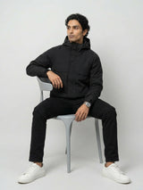 Men Jacket Black Regular Fit