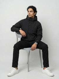 Men Jacket Black Regular Fit